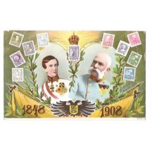 Portraits of Franz Joseph - eagle in middle , 1908