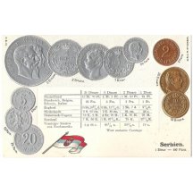 Pohlednice s mincemi- Serbien, Srbsko