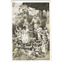 Vítání Franz Josefa dětmi s květinami