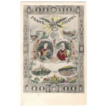 Kolorovaná pohlednice - výročí Franz Josef I. 60 let na trůnu