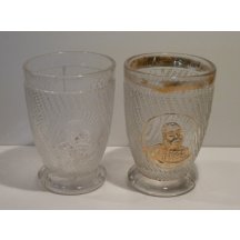 Skleničky s pozlaceným portrétem císaře Františka Josefa