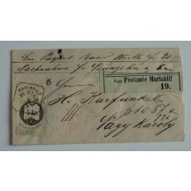 Railway letter with 5 Kr. fee stamp, stamp Mariahilf - Wien