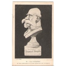 Sneering bust of Franz Joseph - caricature