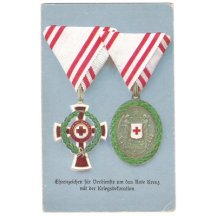 Honour for merits in Red cross with war decoration