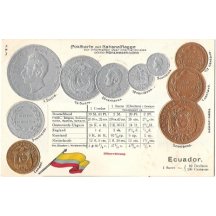 Pohlednice s mincemi- Ecuador, Ekvádor