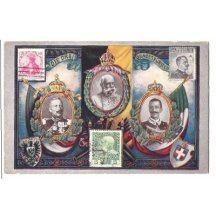Triple portrait + stamps ( Austria , Germany and Italy ) , 2nd variant