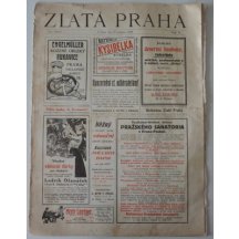 Golden Prague newspaper - with portrait of Carl and his wife Zita 