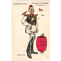Caricature of Wilhelm in fight uniform