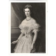 Císařovna Elisabeth v šatech s korunou