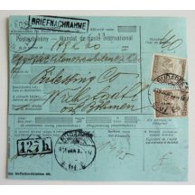 Hungary - dispatch to Bohemia with Prague Castle as a makeshift postage 