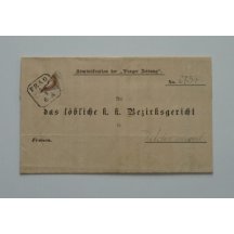 Letter evaluated with splitted postage-due stamp