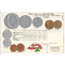 Pohlednice s mincemi Franz Josefa- rakouské vydání (2)