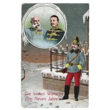 Franz Josef and Carl on the painting, soldier on a guard