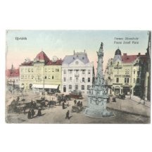 Color photo of hungarian square of Franz Joseph , Ujvidék 