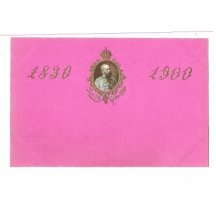 Růžově jasný papír s barevným portrétem Franz Josefa