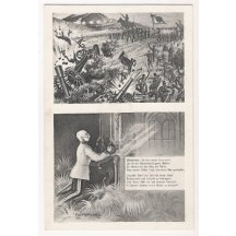 Other copy variant , Franz Josef is praying for success in the fight