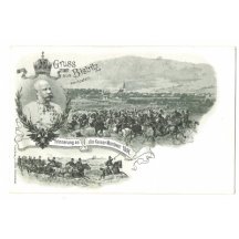 Emperor Franz Joseph and greetings from Bistritz near Hostein