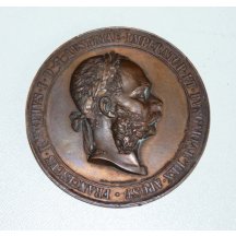 Bronzová medaile s portrétem císaře Františka Josefa 