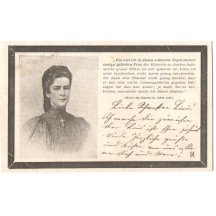 Pohlednice Elisabeth ve smutečním provedení