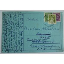 Common franking German marks and 50 marks the halls of Czechoslovakia 