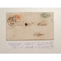 Letter evaluated with 6 Kr. and 3 Kr. 