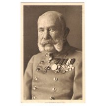 Sedící Franz Joseph, který přemýšlel o důležitých věcech