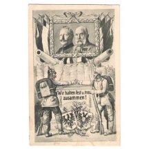 Franz Josef a Wilhelm v obrazu na zdi