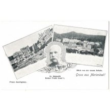 Franz Joseph , square and new school in Mariánské Lázně