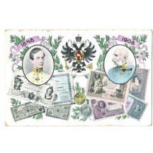 Promotion of coins and banknotes , portraits of Franz Joseph , color variant