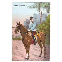 Císař Franz Josef I. na vyjížďce na koni