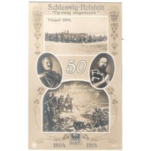 Postcard with Wilhelm , 50th birthday