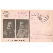 Emperor Franz Joseph and Carl in ceremonial uniforms