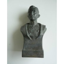 Císař Karel - busta ( zinek ) ..... značeno - originál