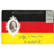 Portrét Franz Josefa na německé státní vlajce