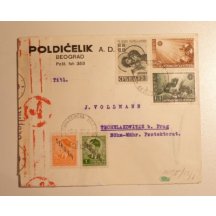 Letter with extraordinary Serbian stamps