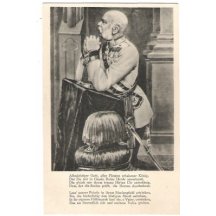 František Josef prosí boha o odpuštění