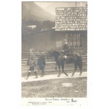 Franz Joseph and is escort on the way to the hunt