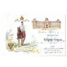 Franz Joseph on horse and wiev at Vienna