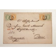 Certified mail, 4 times 2 Kr. and 3 times 3 Kr.