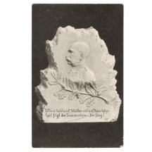 Kus kamene, do kterého byl vytesán portrét Franz Josefa