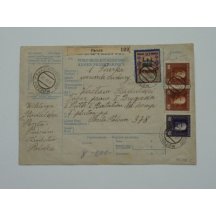 Cash dispatch note with overprint stamp and with stamps of F.J.