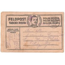 Emperor Karl in round frame with description