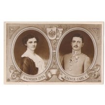 Sophisticated postcard of emperor Karl and Zita