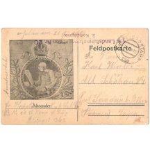 Field postcard with portrait of Franz Joseph