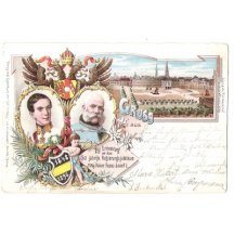 Emperor Franz Joseph and view at square