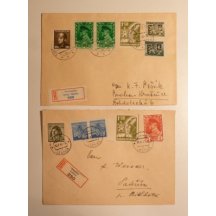 Two letters evaluated by pieces of car