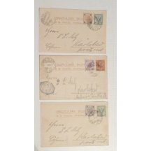 Three postcards evaluated by Austria - Italian stamps