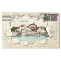 Moravské Budějovice - stamps of Franz Joseph - look at city