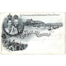Greetings from Budapest and emperors Wilhelm and Franz Joseph