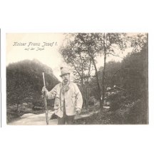 Franz Joseph in hunting suit on the hunt